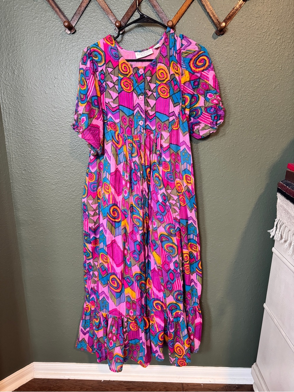 Vintage 90s/80s Maxi Dress Erika Taylor 100% Cotton